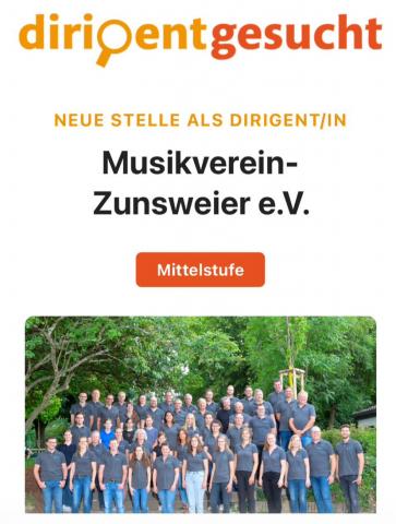 Musikverein-Zunsweier e.V. | Dirigent gesucht